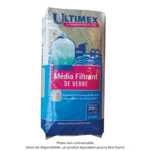 Sable de Verre Filtrant Piscine 0,4 / 1,6 mm – Sac 20 kg