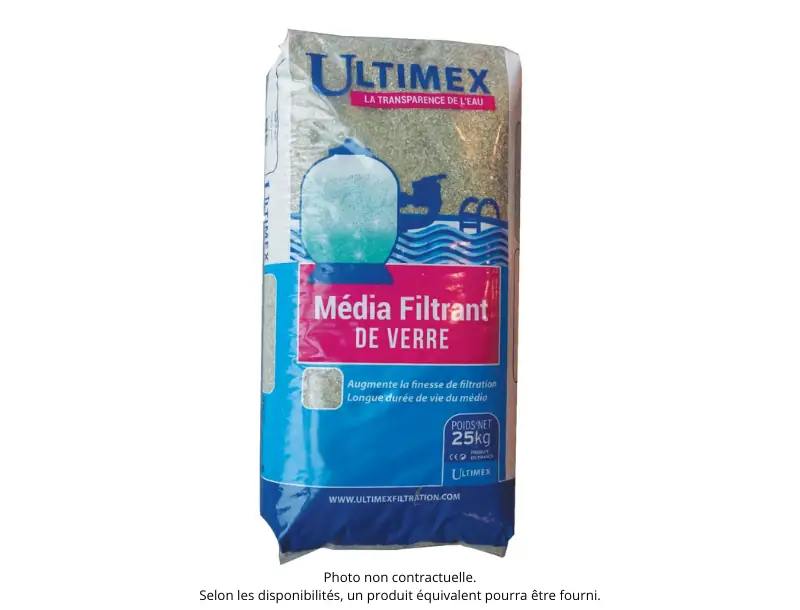Sable de Verre Filtrant Piscine 0,4 / 1,6 mm – Sac 20 kg